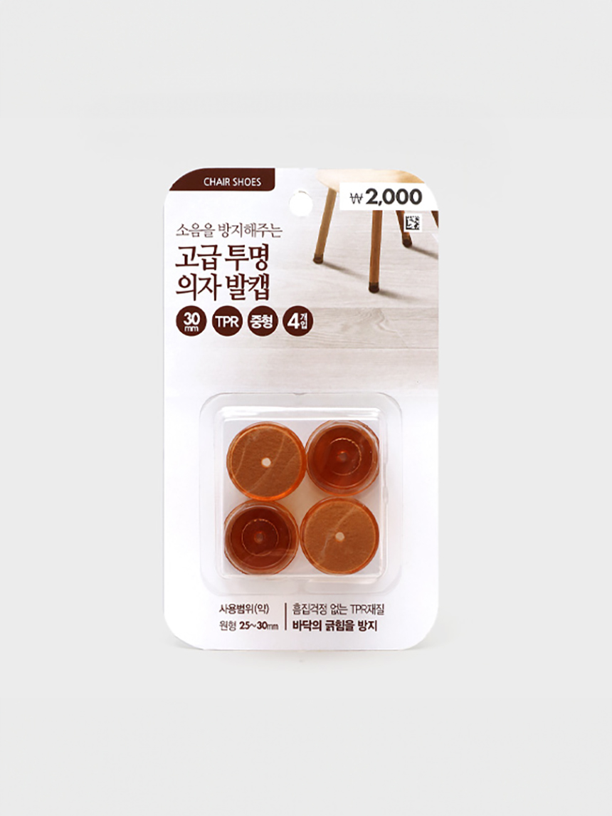 High-quality round transparent chair foot cap (medium) 30mm