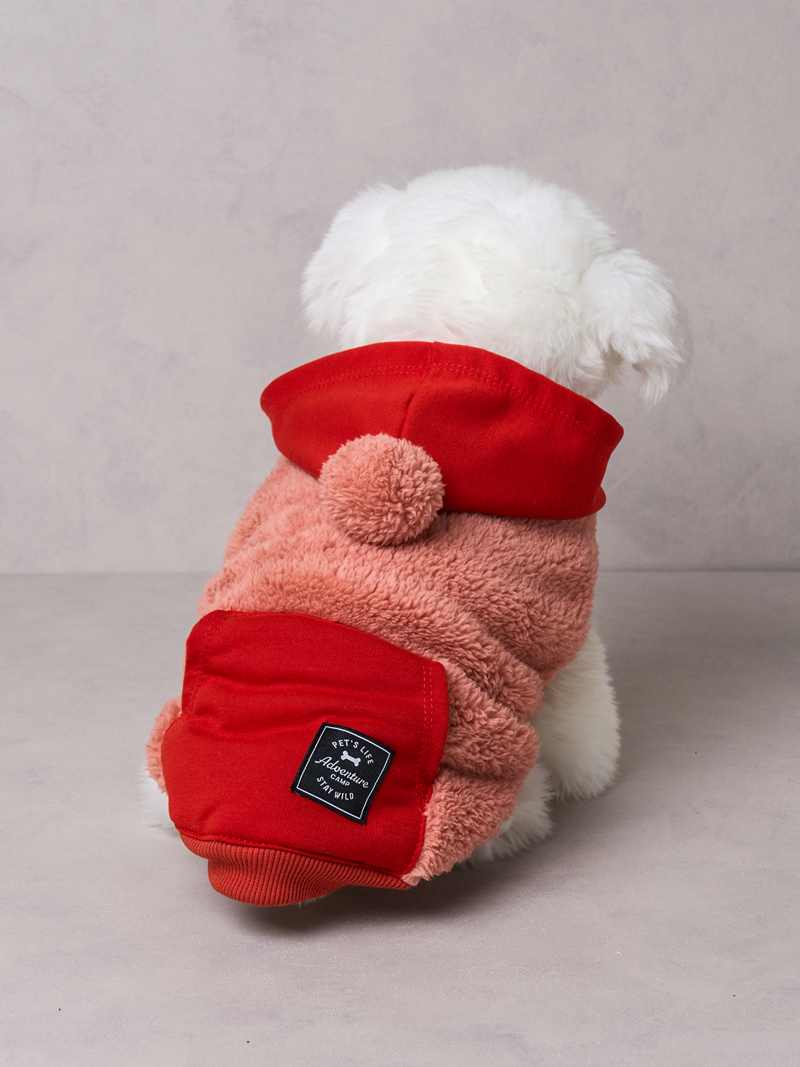 [Pet] Camping color combination hood L