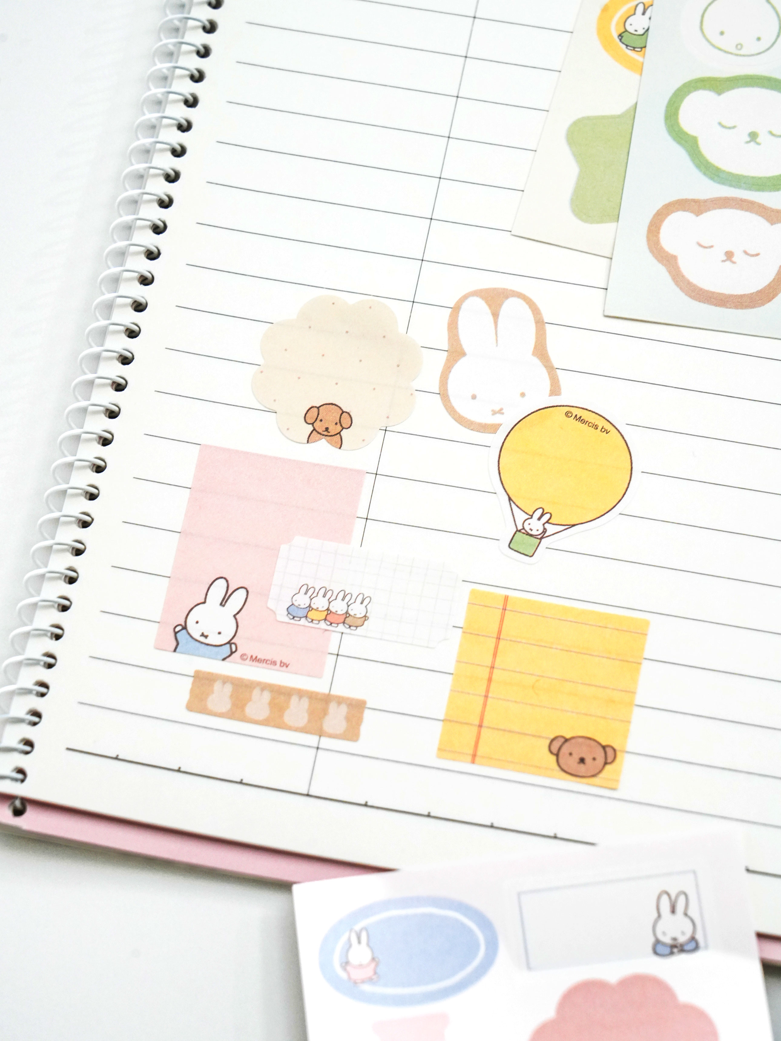 3 pieces of Miffy memo stickers