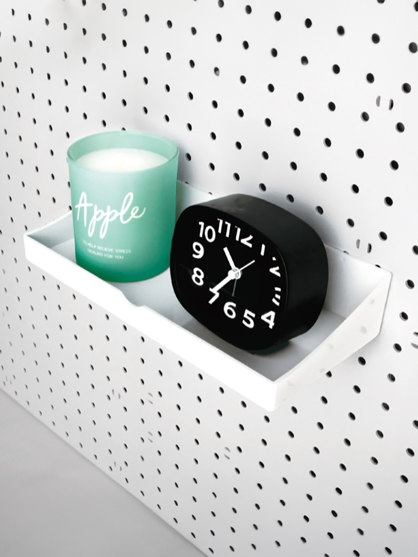 Hole-and-hole storage shelf stand
