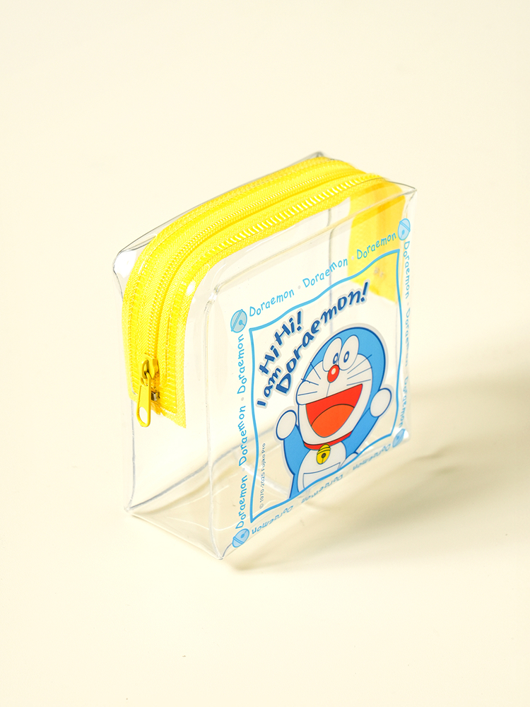 Doraemon transparent pouch small blue
