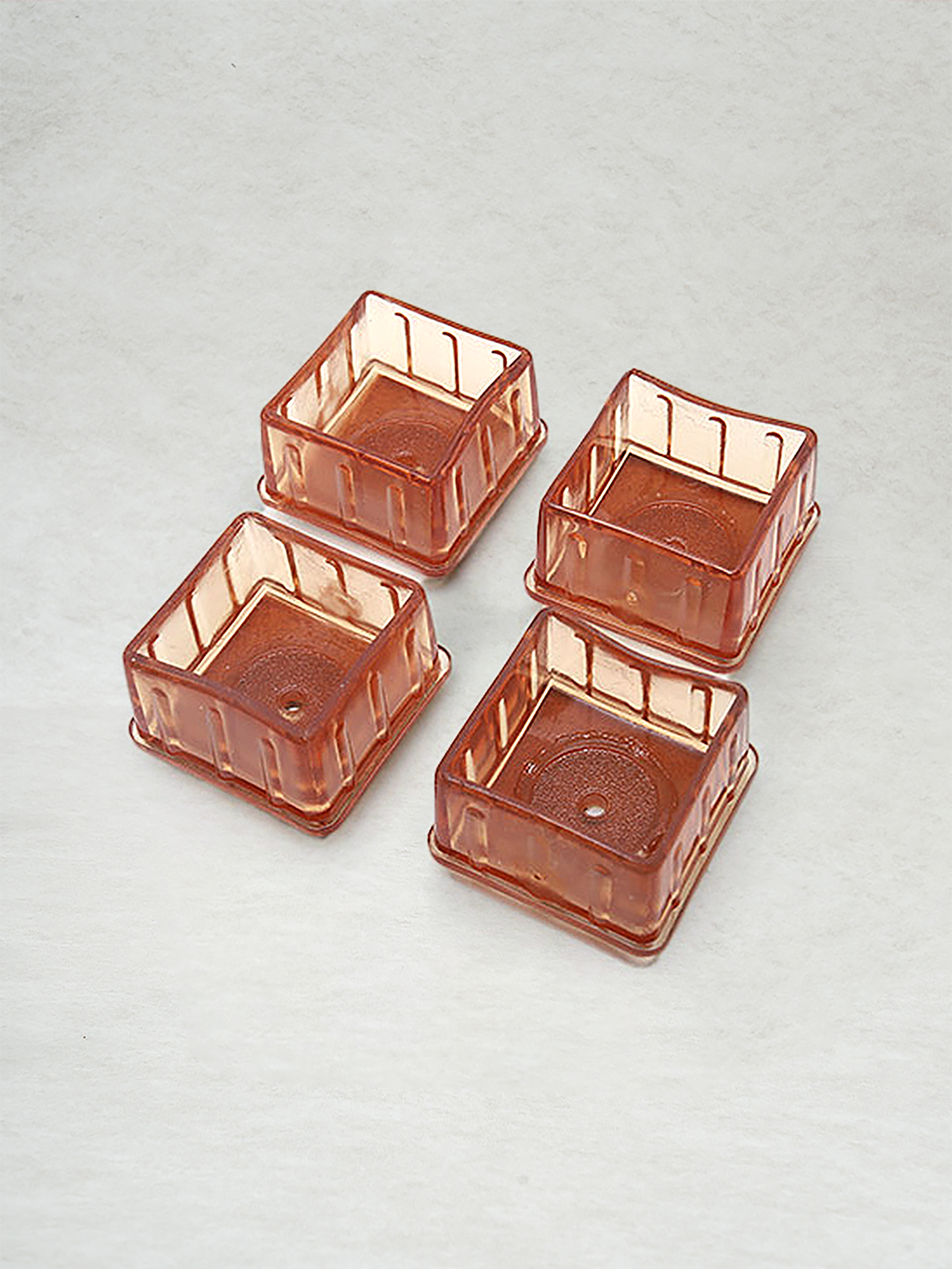 High-quality square transparent chair foot cap large 35mm