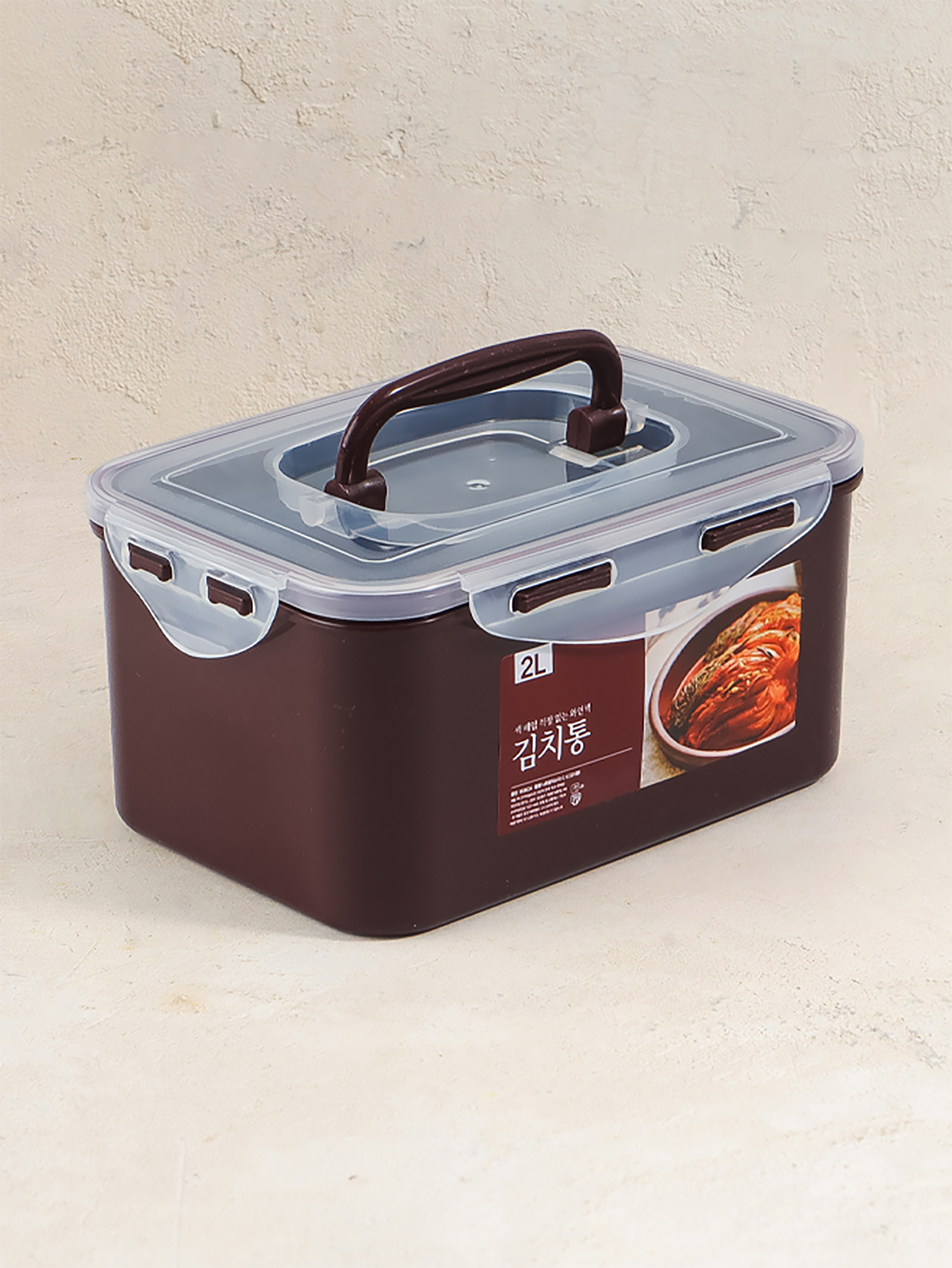 Natural Rectangular Kimchi Container 2L
