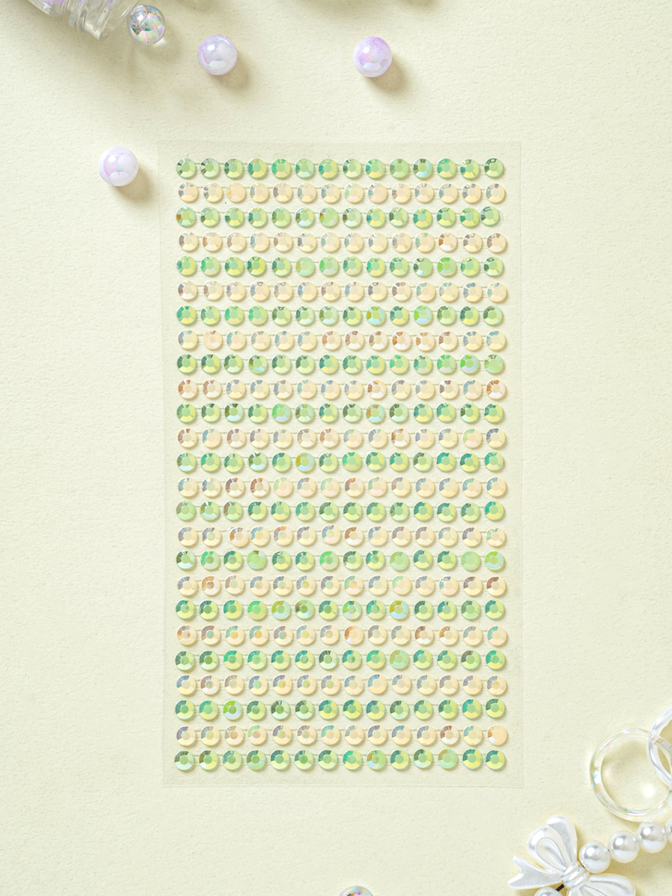 Gem Circle Sticker 5 mm Green
