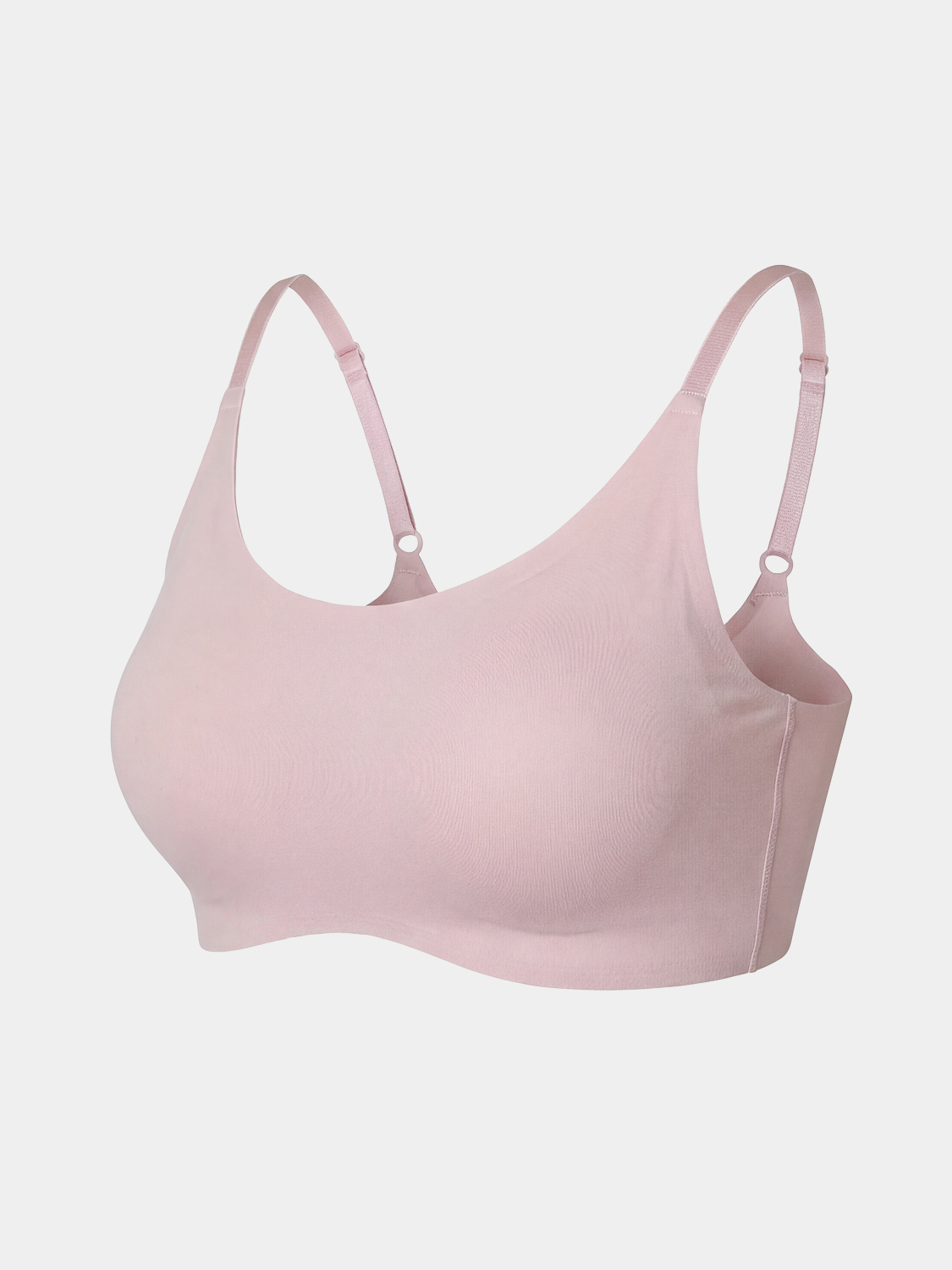 [Women] One-piece strap adjustment seamless bra S/M/L pink