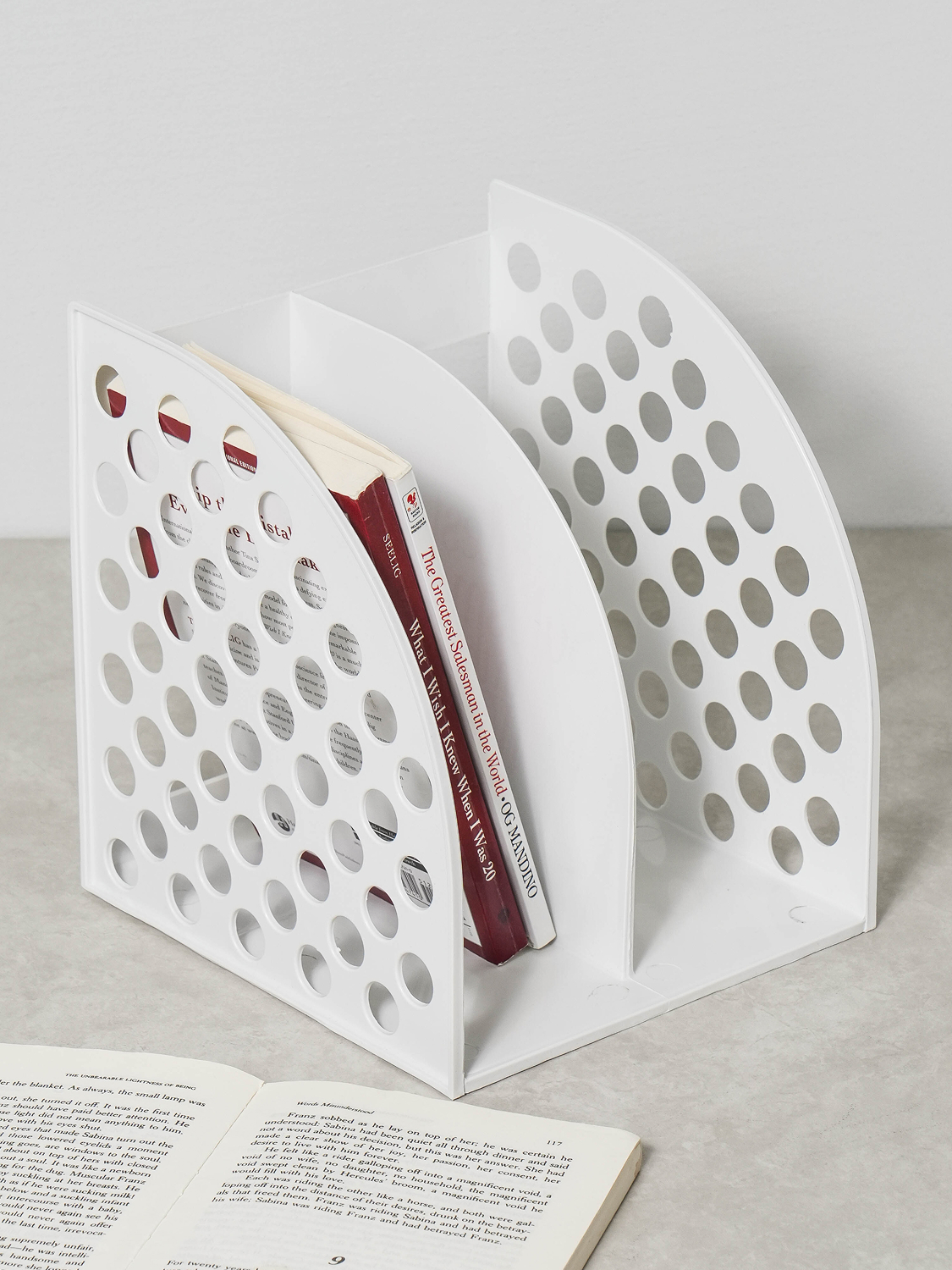 2-tier bookshelf (white)