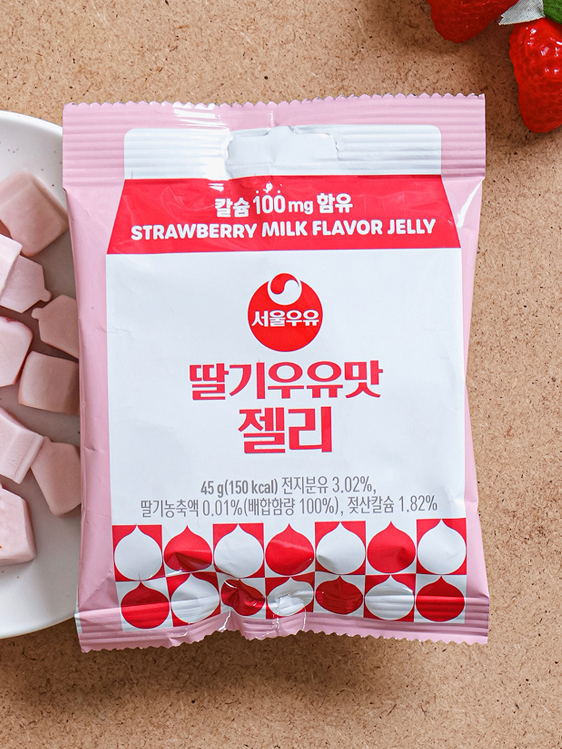 Seoul Milk Strawberry Milk Flavored Jelly 45 g