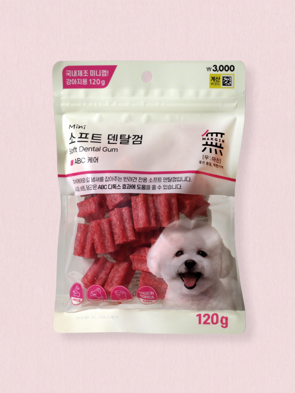 [Pet] Bow Wow Zero Margin Soft Dental Gum Mini 120 g ABC Care