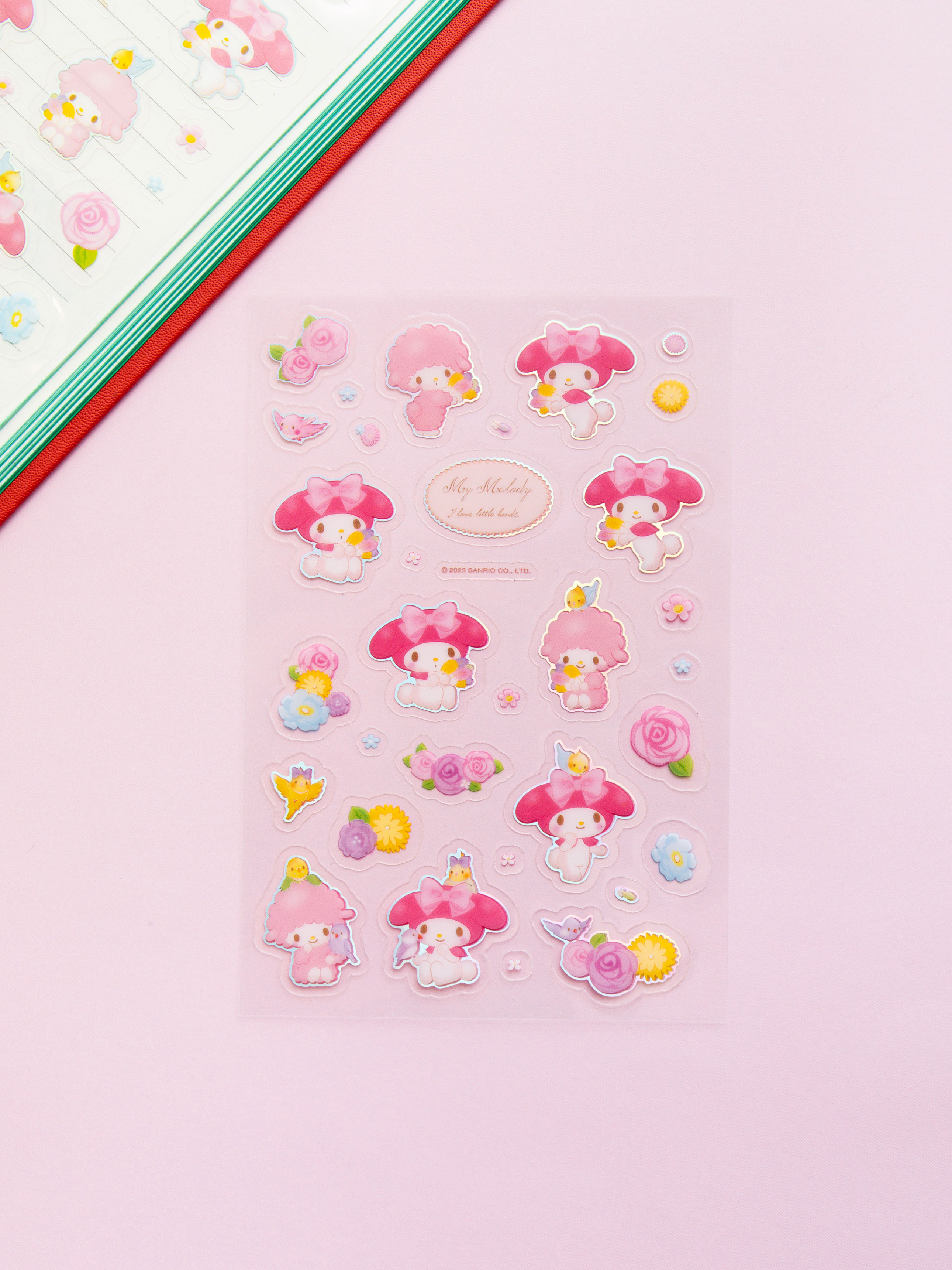 My Melody hologram stickers (3 pieces)
