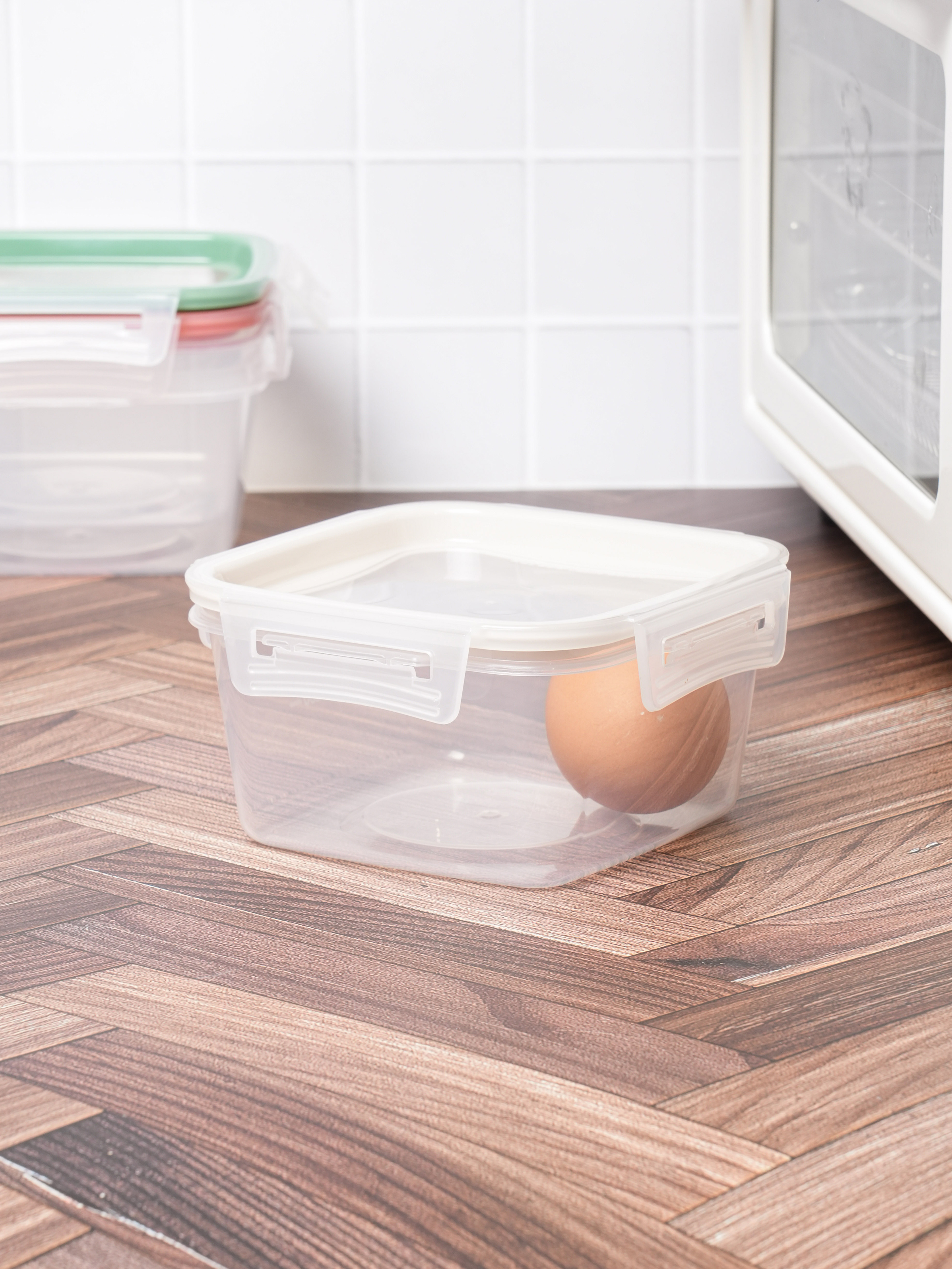 Made in Japan KEEP LOCK square airtight container (M) 3 pieces