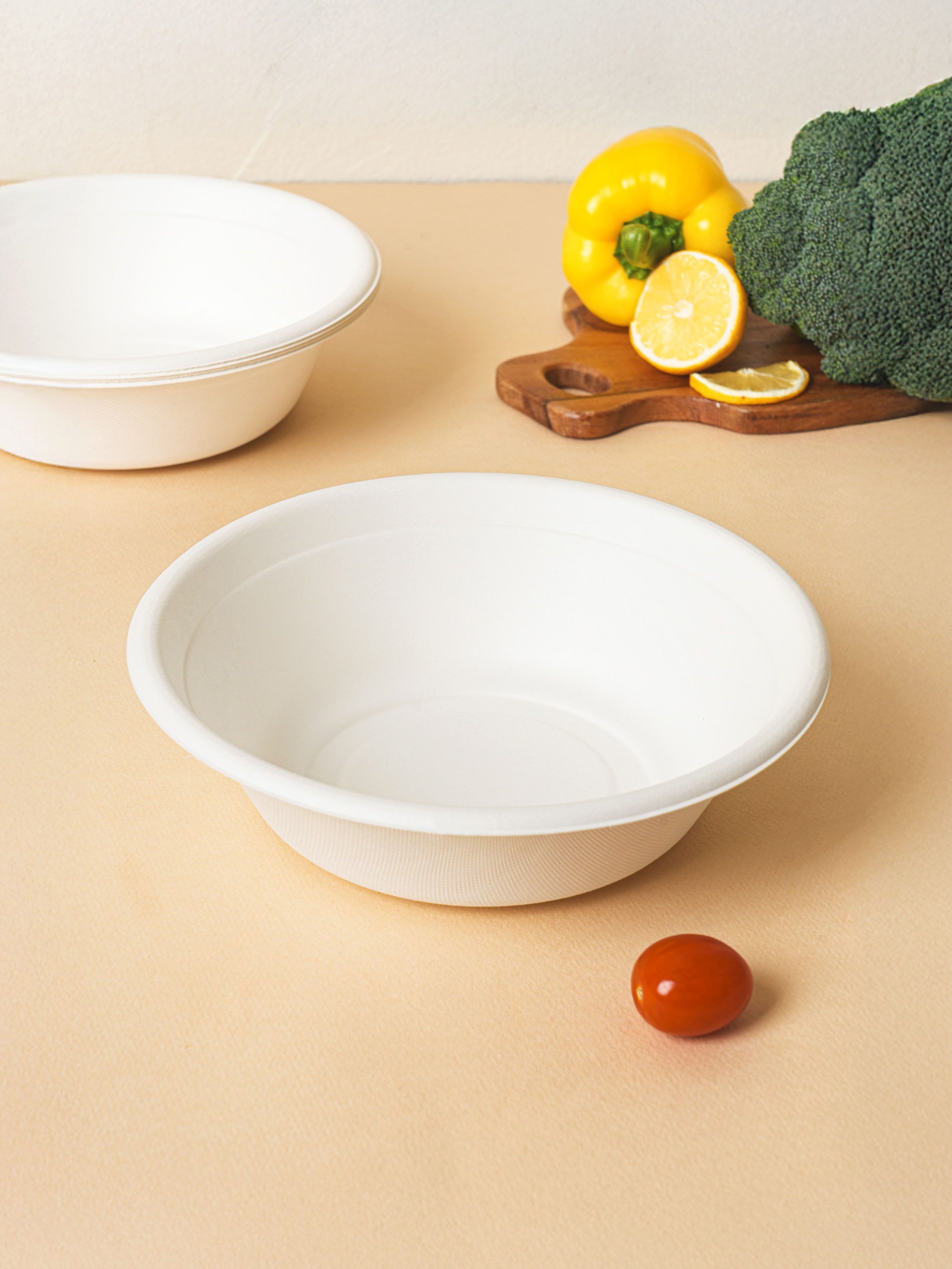 Bamboo & sugar cane pulp bowl 20 cm 5 pieces