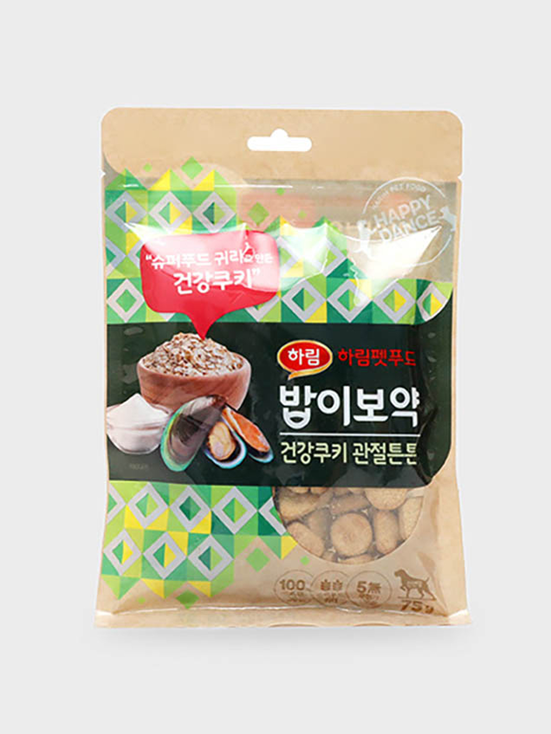 [펫]  하림 밥이보약 건강쿠키 관절튼튼 75g