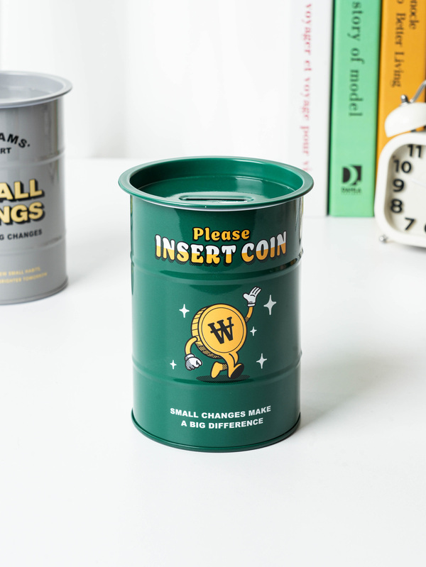 lid steel piggy bank