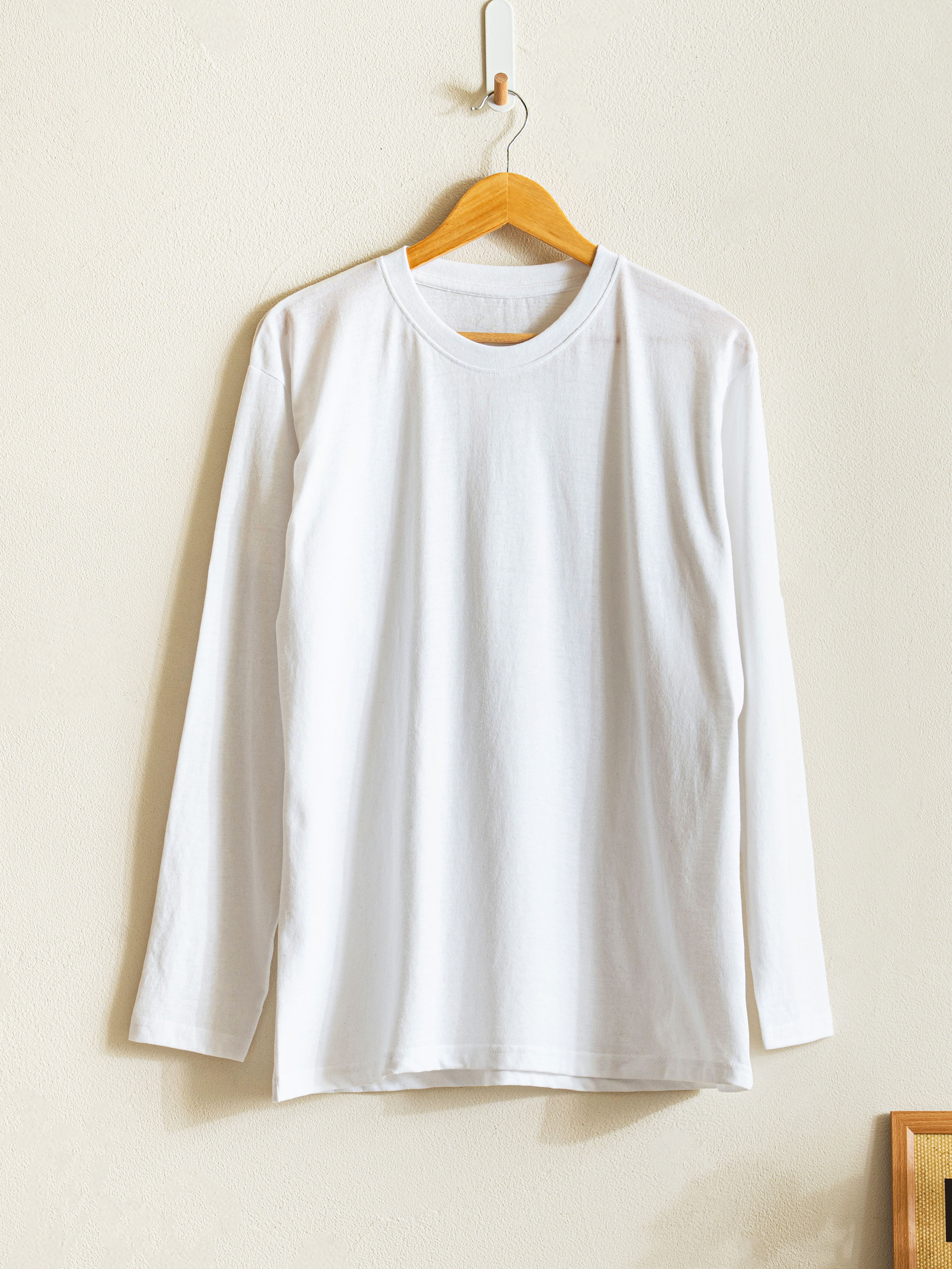 Basic inner long sleeve t-shirt L white