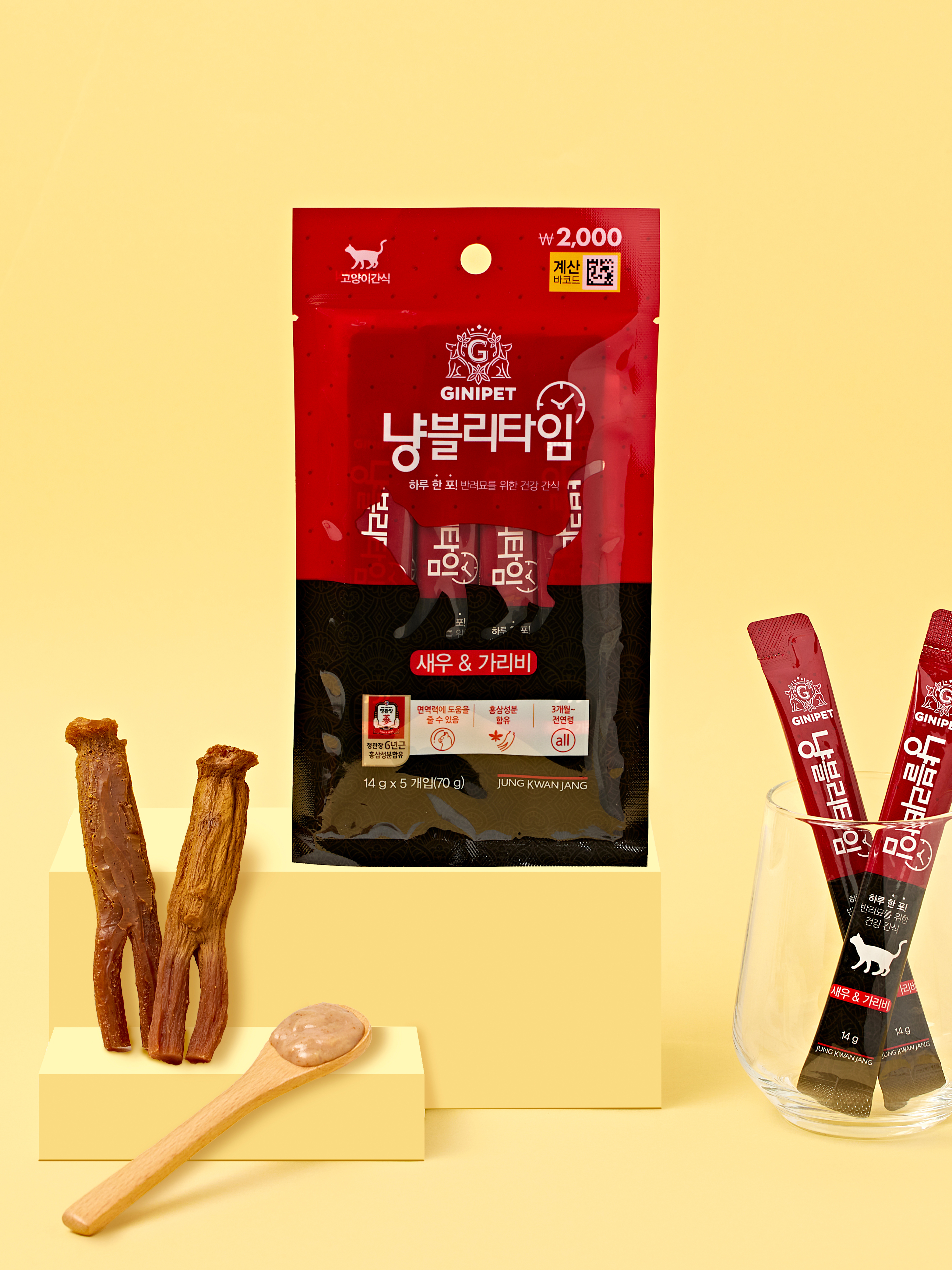 [Pet] CheongKwanJang Genie Pet Nyangblitime Shrimp Scallops 14 g