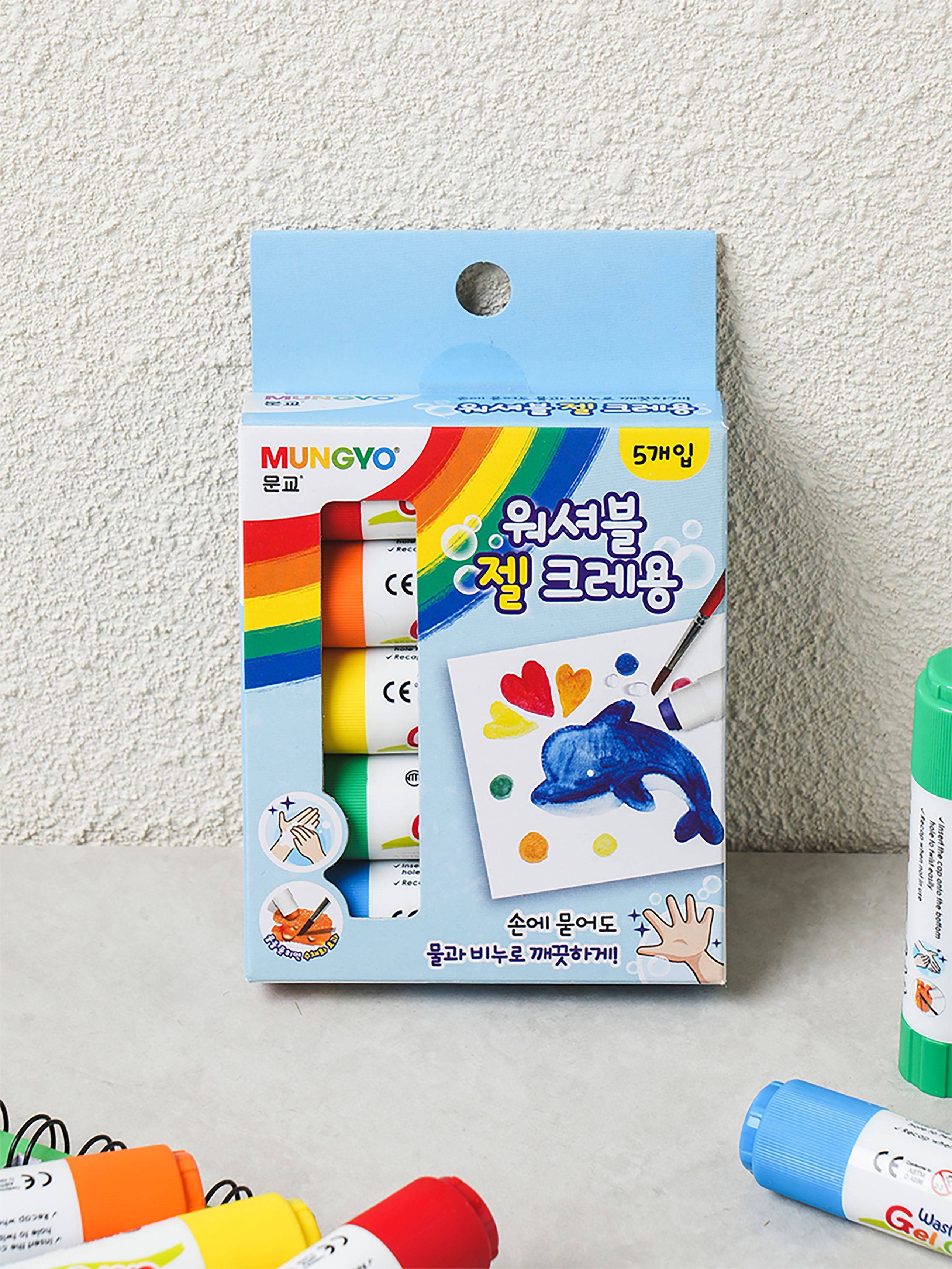 Mungyo Washable Gel Crayons 5pcs