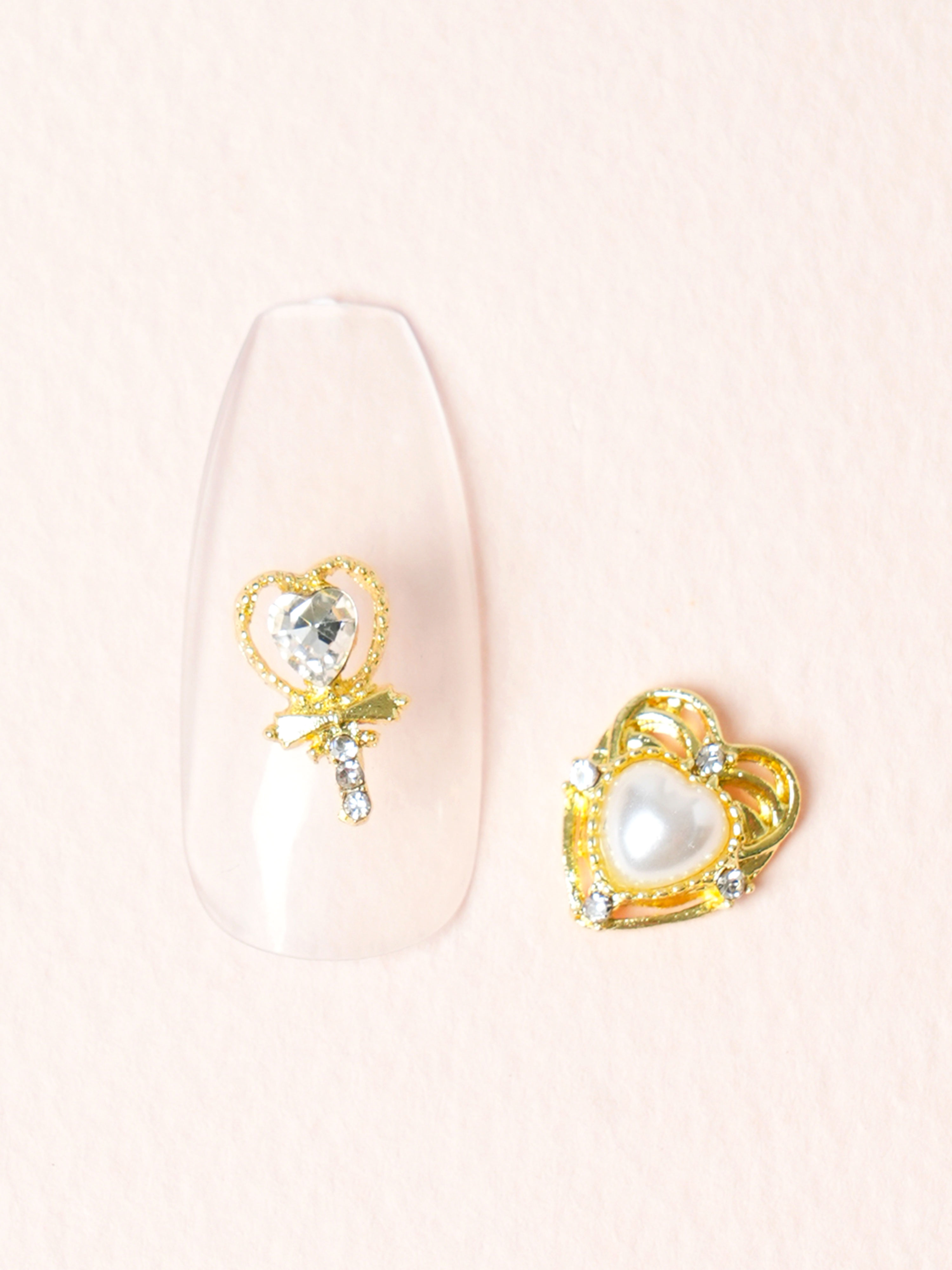 Big nail parts 2 pieces heart
